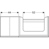 Geberit Citterio 500.568.JJ.1 Тумба для раковины 133.4x55.4x50.4см, черный / глянцевое стекло, темный дуб / меламин, структура дерева