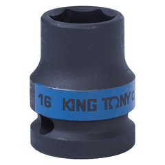 KING TONY (453516M) Головка торцевая ударная шестигранная 1/2", 16 мм