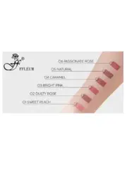 .FFleur L480 Стойкая жидкая матовая помада Long Lasting 8H тон 02 Dusty rose