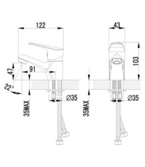 Смеситель для умывальника монолитный LEMARK PARTNER – LM6556C
