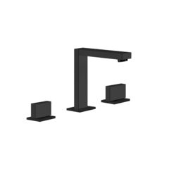 Gessi Rettangolo T 20402#299 Смеситель для раковины на 3 отверстия, с донным клапаном, излив 144мм, цвет: черный фото