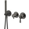 Remer AL97D2PCFP Смеситель для душа, цвет: черный хром брашированный