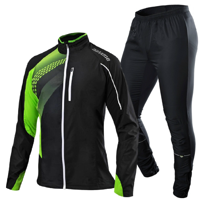 NONAME PRO RUNNING костюм для бега черный-лайм - 2