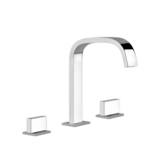 Gessi Rettangolo T 20426#031 Смеситель для раковины на 3 отверстия, с донным клапаном, излив 166мм, цвет: хром фото