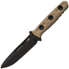 Фото Тактический нож N.C.Custom Parachuter сталь AUS-10, покрытие Black Stonewash, рукоять Tan G10