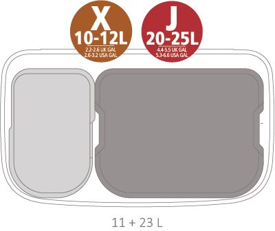 Мусорный бак Bo Touch Bin (11 л + 23 л), Лилово-розовый, арт. 255328 - фото 6