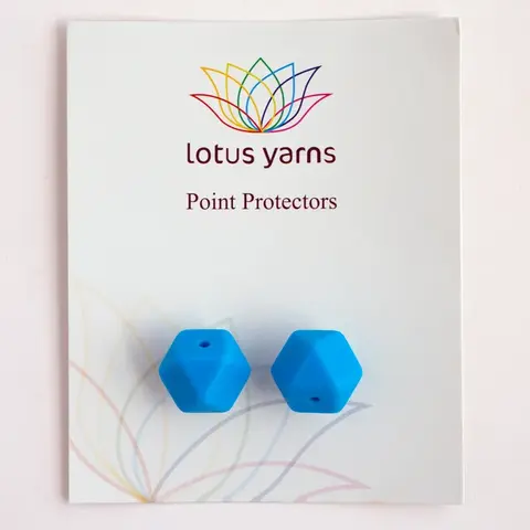 Заглушки для спиц Lotus Yarns Шестигранник бирюза, 1 пара
