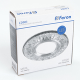 Светильник ИВО-50w G5.3 со светодиодной подсветкой 4000К хром со стеклом CD903 28846 FERON — фото 2