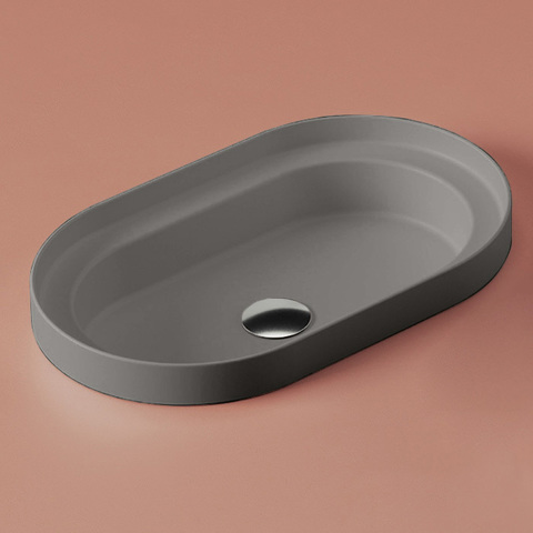 ArtCeram Fuori Scala TFL033 15 00 Раковина встраиваемая, 58.3x36.3, цвет: серый
