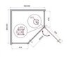 BelBagno Uno-195 UNO-195-P-1-90-CH-CR Душевой уголок, 90x90, цвет: хром