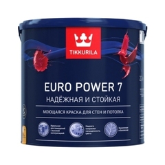 Краска моющаяся для стен и потолков Euro Power 7 Tikkurilla 9л