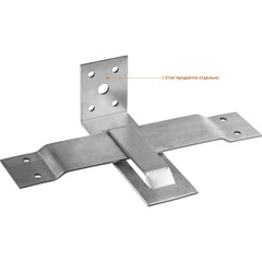 ЗУБР СОС-2.0, 40 x 150 (90) x 2 мм, пластина, скользящая опора для стропил (310166-090) (25штук)