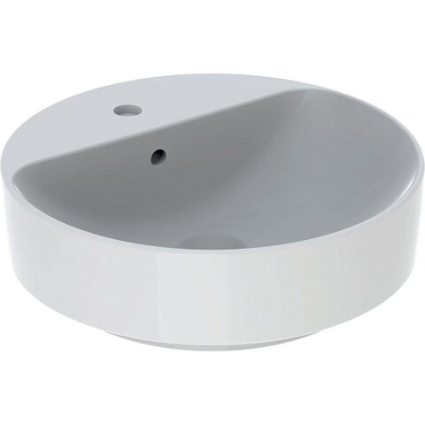 Geberit VariForm 500.769.01.2 Раковина с установкой на столешницу круглой формы, 45 см, с отв. под смеситель, с отв. перелива