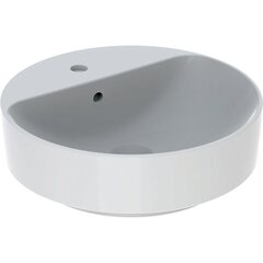 Geberit VariForm 500.769.01.2 Раковина с установкой на столешницу круглой формы, 45 см, с отв. под смеситель, с отв. перелива фото