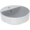Geberit VariForm 500.769.01.2 Раковина с установкой на столешницу круглой формы, 45 см, с отв. под смеситель, с отв. перелива