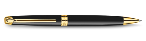 Ручка шариковая Caran d'Ache Leman Ebony Black Lacquer GP (4789.282)
