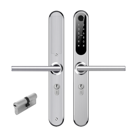 Врезной электронный дверной замок Home Slim SILVER Novilock v.4237