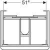 Geberit Smyle Square 500.229.01.1+500.352.JR.1 Раковина 60х48 см+ Шкафчик под раковину 60 см, высота 61.7 см, цвет "пекан"