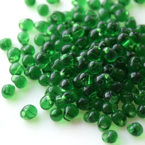 DP-0146 Бисер Миюки каплевидный Зеленый прозрачный /Miyuki drops Transparent Green