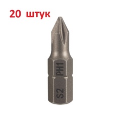 Бита PH1 х25мм S2 20шт SGS 6325-PH1-20