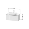 Duravit D-Neo DE494801616 Тумбочка подвесная, 459x1000x550 мм, 1 ящик, цвет: Black Oak