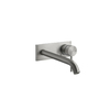 Gessi 316 54290#239 Встраиваемый смеситель для раковины с изливом 200-170мм (внешняя часть), цвет: steel brushed