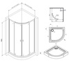 Am.Pm W88E-205-090MT64 X-Joy Twin Slide.  Душевое ограждение c поддоном. 90x90. профиль мат хром