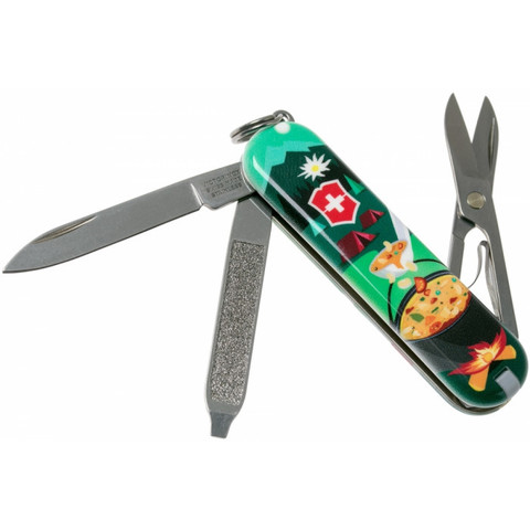 Нож-брелок складной 0.6223.L1907 Classic SD Swiss Mountain Dinner Limited Edition 2019