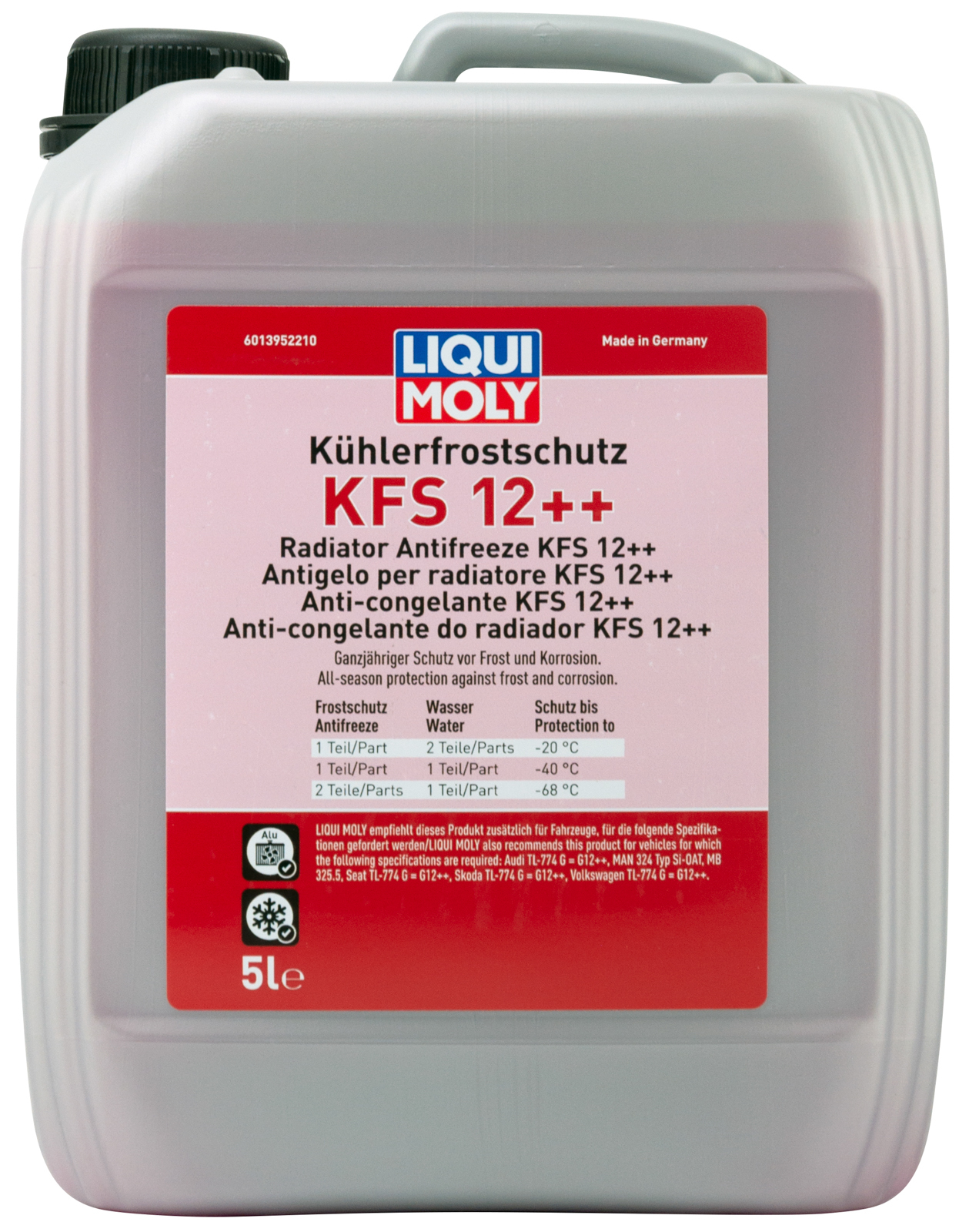 Антифриз - концентрат Liqui Moly Kuhlerfrostschutz KFS 12++ красный 5л