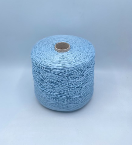 Бобинная пряжа (пр.Италия), art.Cotone, 350м/100 гр. 100%Хлопок, цвет-Голубой , арт.34785