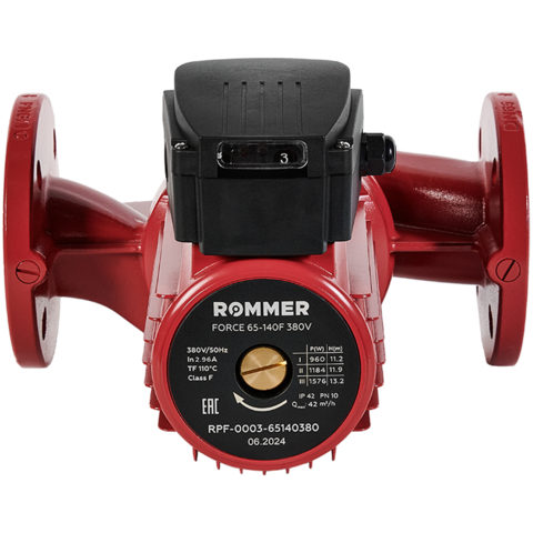Циркуляционный насос фланцевый трехскоростной ROMMER 65-140F 380V RPF-0003-65140380