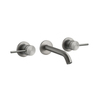 Gessi 316 54292#239 Встраиваемый смеситель для раковины на 3 отверстия, излив 146-128мм (внешние части), цвет: steel brushed