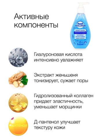 Флоресан AQUA HYALURON Пилинг - скатка гиалуроновая, 150мл Ф-390