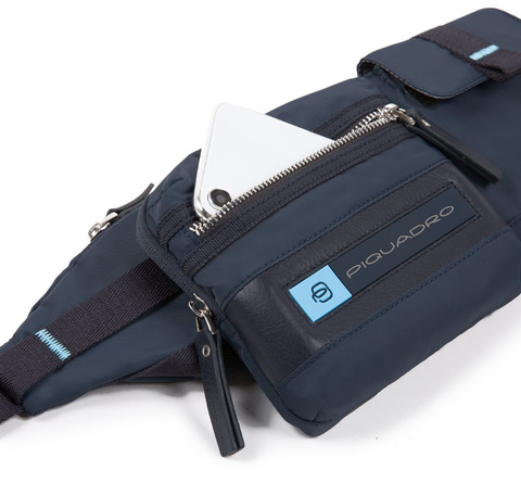 Сумка на пояс Piquadro Bios, синий, нейлон (CA5112BIO/BLU)