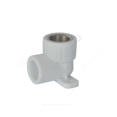 Угольник PP-R комбинированный белый Дн 25х3/4" ВР с креплением VALFEX 10120125