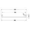 Duravit Starck T 99431000 Полотенцедержатель настенный 800мм, цвет хром