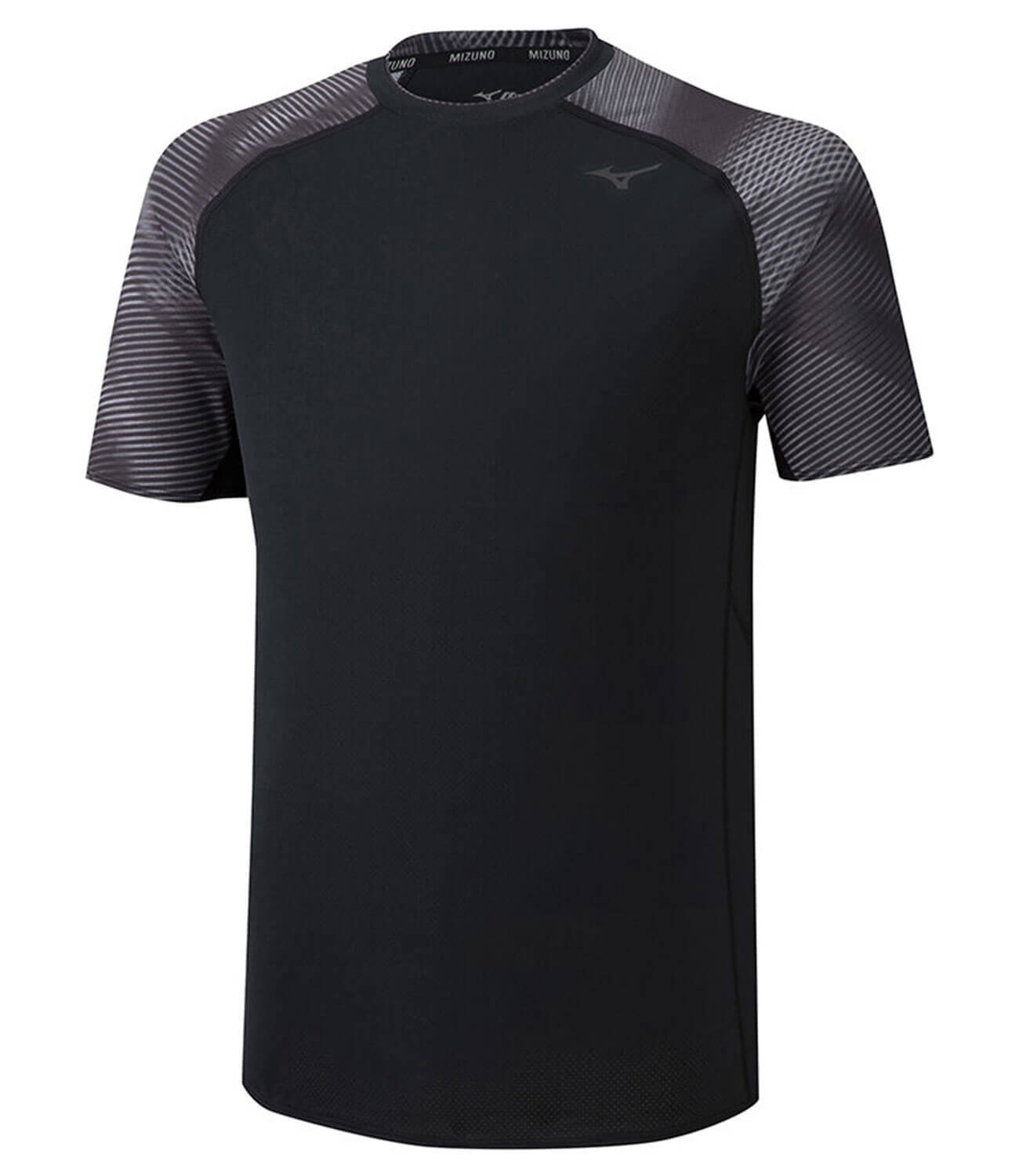 Mizuno Printed Tee беговая футболка мужская черная