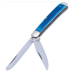 Фото Нож складной Cold Steel Trapper, сталь 8Cr13MoV, рукоять кость, синий