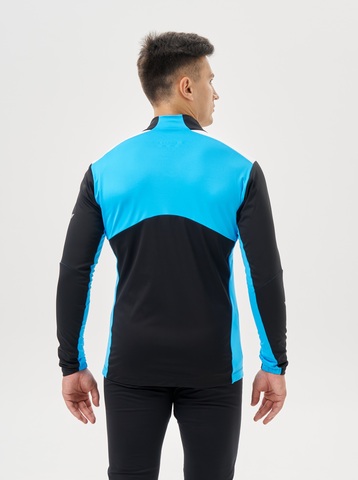 Мужская тренировочная лыжная куртка Nordski Pro 2.0 white-black-light blue