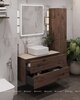 Aquanet 345672 Тумба с раковиной Алвита new 100 (Flat) напольная 2 ящ. цв.дуб веллингтон табак (345672)