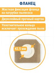 Мешки ПРАКТИКА для пылесосов ЗУБР, КАЛИБР, ЭНКОР, ДИОЛД и др. до 36л, синтетика, уп. 2шт. (798-829)