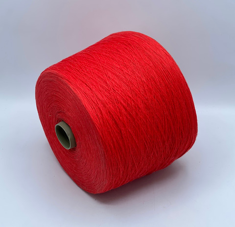 Бобинная пряжа, Linen, 1/960 960м, 100% Лен, Ярко-красный. 40737