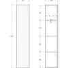 BelBagno UNO-1600-1A-SC-СO Шкаф подвесной с фрезерованной ручкой с торца фасада одной распашн. дверц. довод., дв. полки, ун.,330x300x1600, Бежевый Мат.