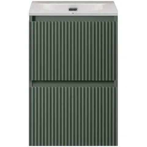 BelBagno UNO-MINI-400-2C-SO-VO База под раковину подвесная с фрезерованными ручками по всей длине фасада с двумя выкатн. ящ., Еловый Мат., 400x395x608