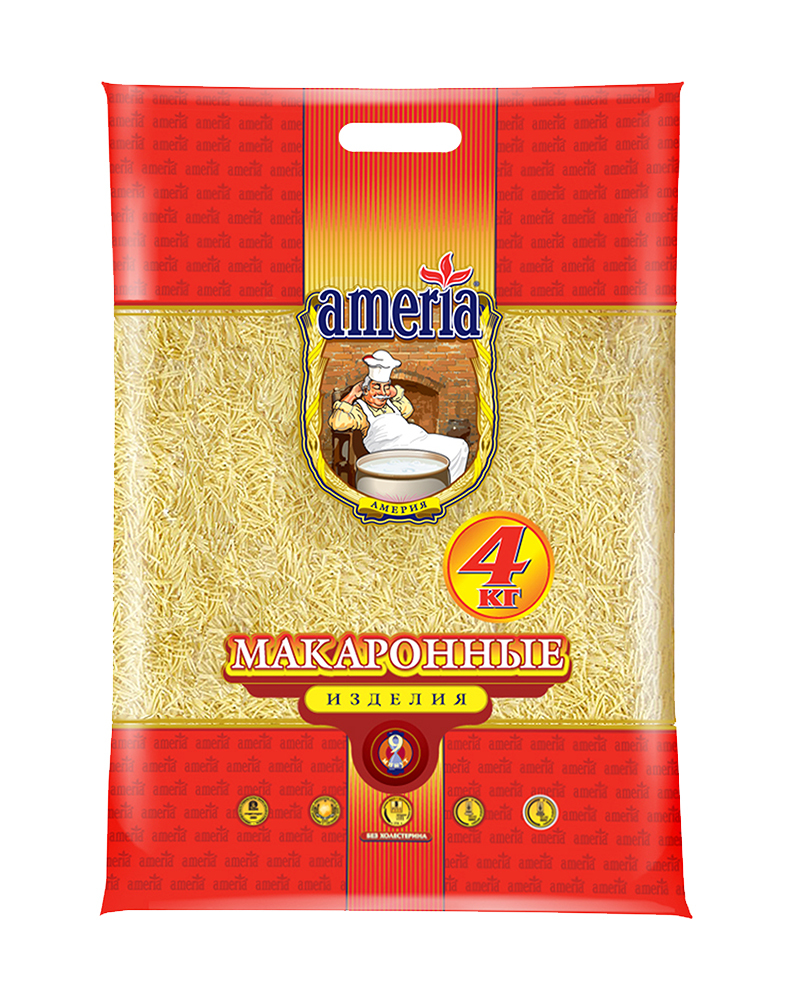 Макаронные изделия Америя Вермишель-паутинка 4 кг.