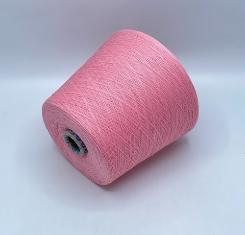 Бобинная пряжа,Cotton combed, 2540м. 100%Хлопок, Розовый(223), 39280