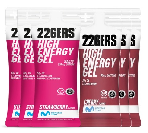 Набор высокоэнергетических гелей 226ERS XS High Energy 45 г соленая клубника-вишня 6 шт