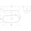 Cezares CZR-LINER-170-76-56-SSB Ванна из искусственного камня Solid Surface 1700x760x560