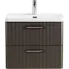BelBagno DUE-600-2C-SO-GM-P DUE База под раковину подвесная с двумя выкатными ящиками, Оружейная сталь, 600x422x500