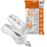 Удлинитель 3х10м с заземл. 10А IP20 E-303 ПВС 3х1 АБС-пластик UNIVersal 9631980 — фото 2
